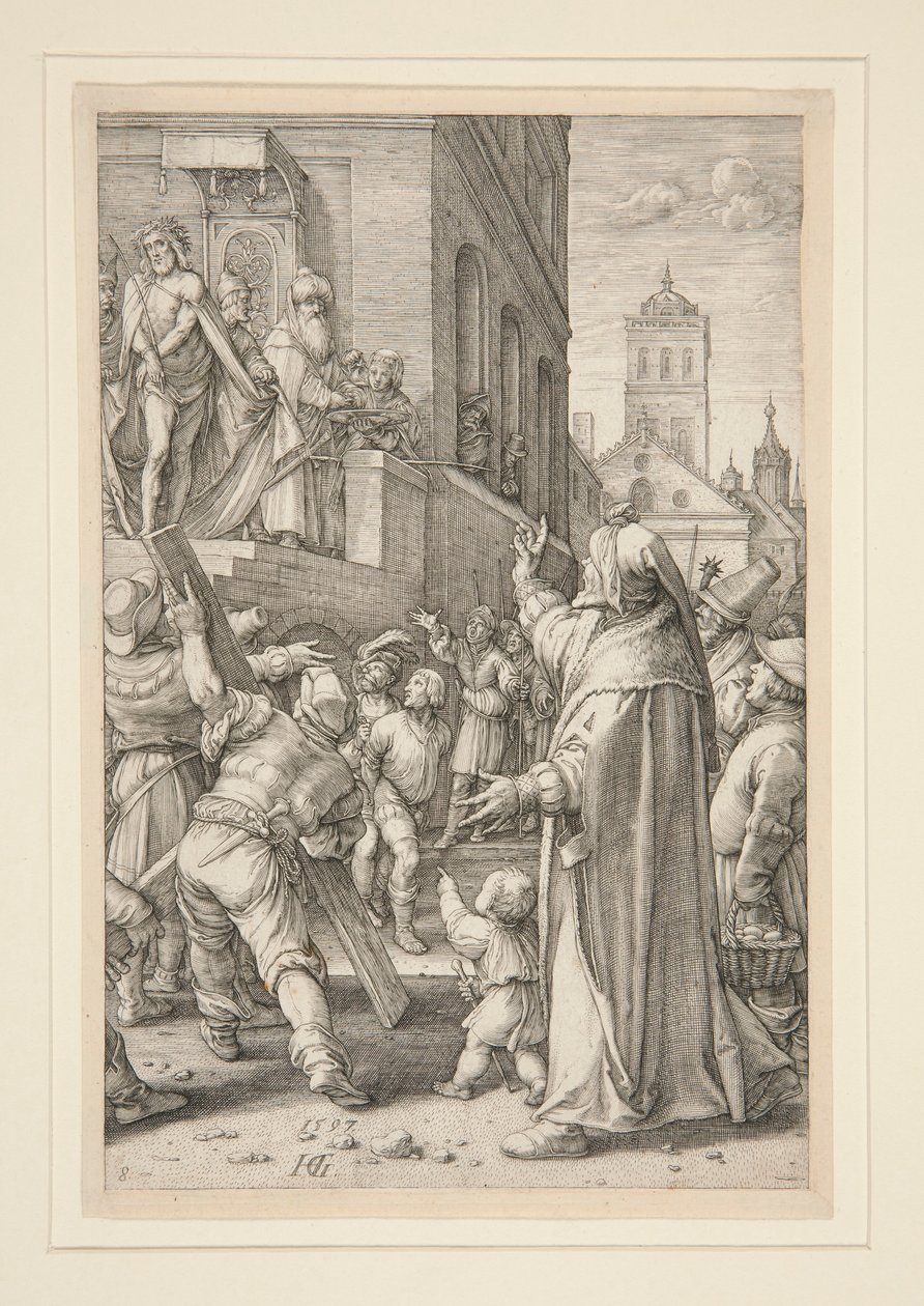 Ecce Homo ، من The Passion ، رقم 8 في سلسلة من 12 نقشًا بواسطة هندريك جولتزيوس