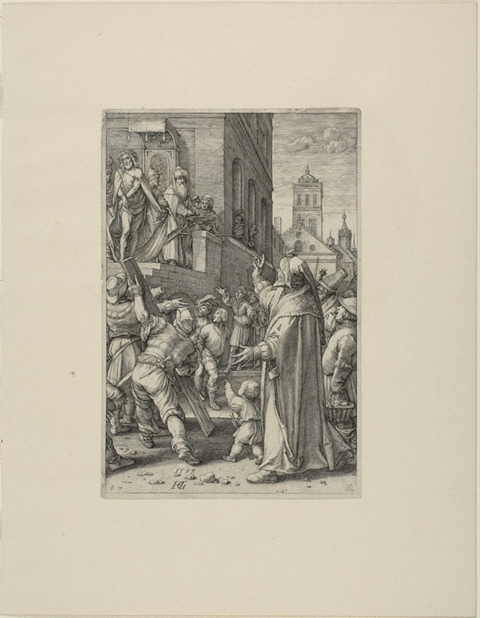 Ecce Homo ، اللوحة الثامنة من آلام المسيح بواسطة هندريك جولتزيوس