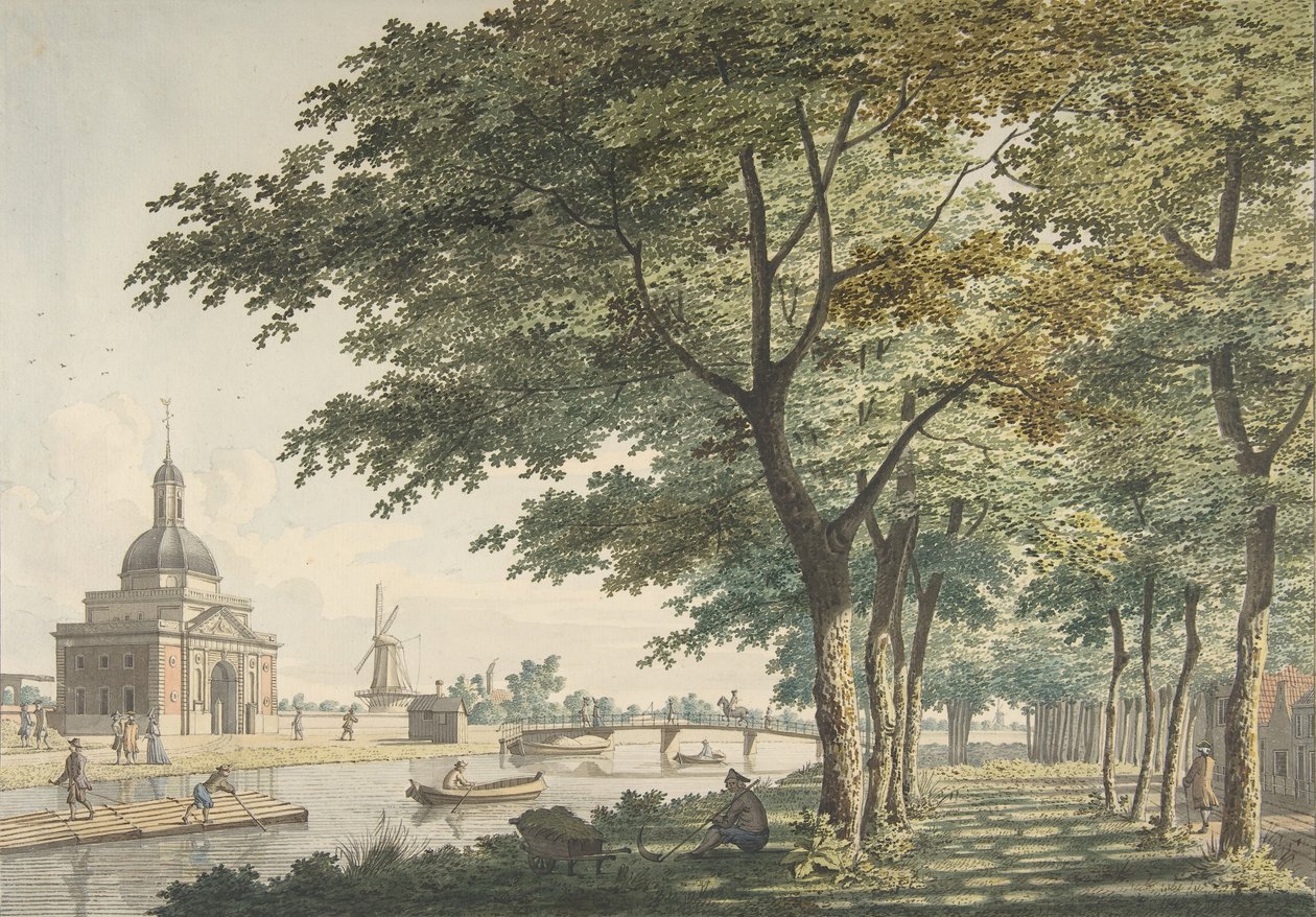 Muiderpoort ، أمستردام ، ينظر من بلانتاج ، 1771. بواسطة هندريك كيون