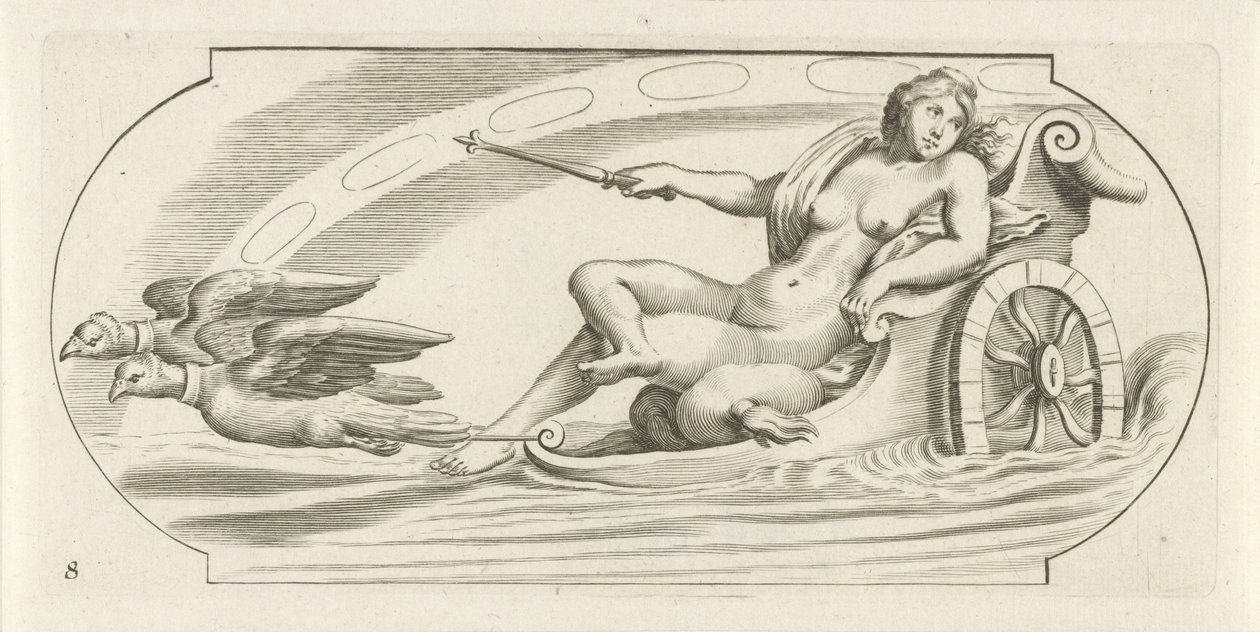 أورورا على عربة وقت Nouveau Livre des Dieux et Deeßes De la Marine Bouckje of Sea Gods and Goddesses (عنوان السلسلة) بواسطة هندريك دي كيسير (أنا)