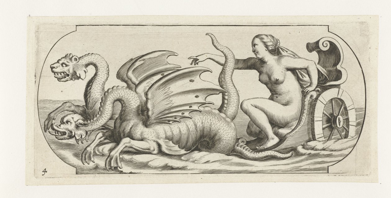 إلهة على عربة Nouveau Livre des Dieux et Deeßes De la Marine Bouckje of Sea Gods and Goddesses (عنوان السلسلة) بواسطة هندريك دي كيسير (أنا)