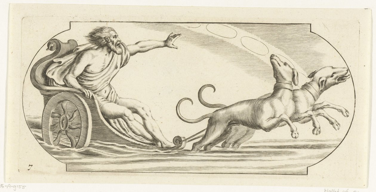 المريخ على عربة Nouveau Livre des Dieux et Deeßes De la Marine Bouckje of Sea Gods and Goddesses (عنوان السلسلة) بواسطة هندريك دي كيسير (أنا)