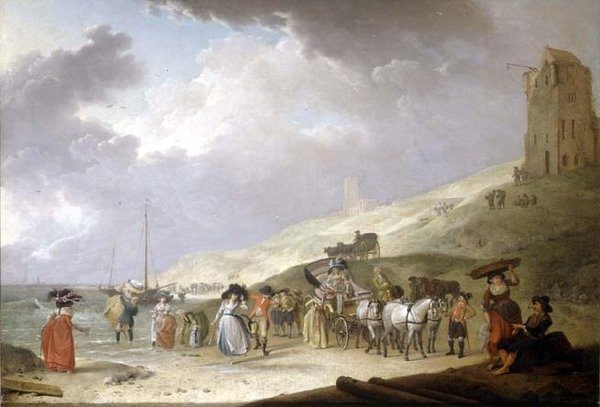 شركة أنيقة على الشاطئ في Scheveningen ، 1787 بواسطة هندريك دي ماير