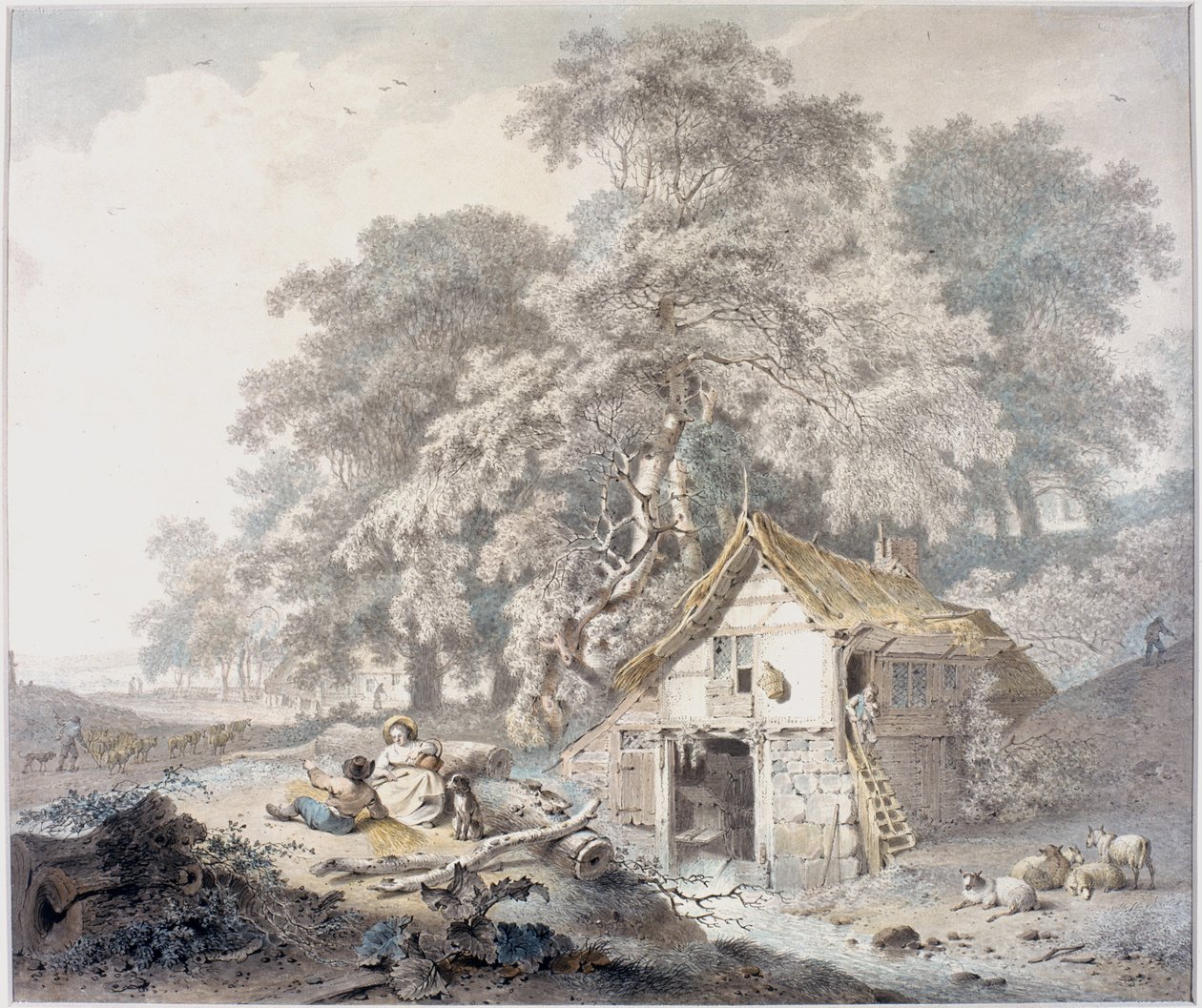The Old Mill (حبر وقلم رصاص وألوان مائية على ورق) بواسطة هندريك دي ماير