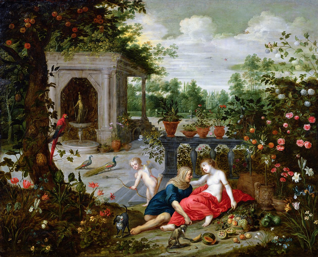 Vertumnus و Pomona بواسطة هندريك فان الأكبر بالين