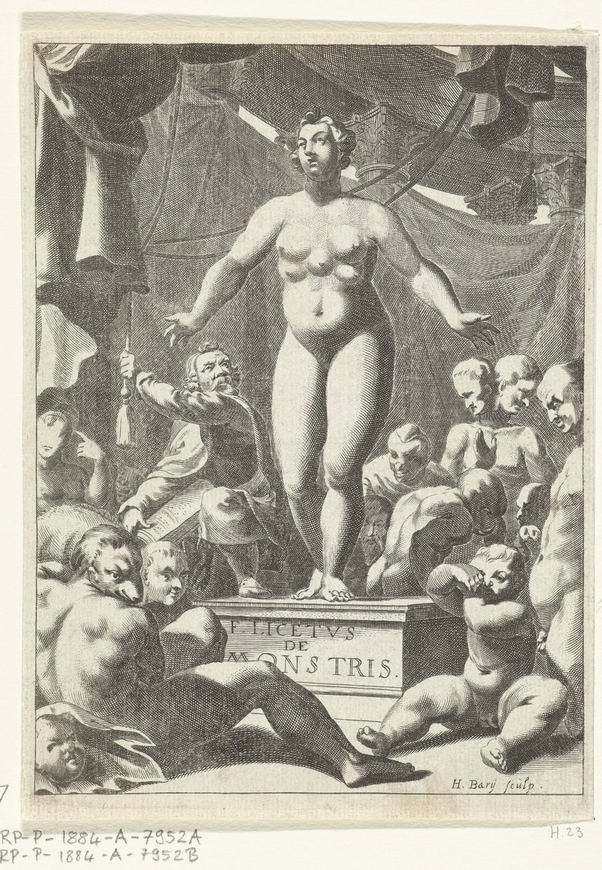 امرأة عارية مع خمسة صدور صفحة العنوان لـ Fortunius Licetus ، De Monstris ، أمستردام 1665 بواسطة هندريك باري