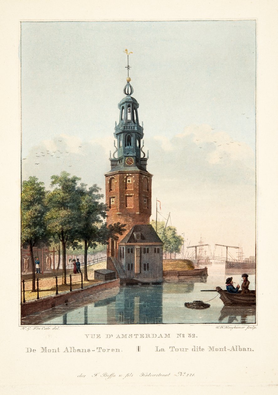 منظر أمستردام رقم 32. من مونت ألبانز - تورين. لاتور ديت مونت ألبان ، 1825 (نقش يدوي) بواسطة هندريك جيريت عشرة كيت