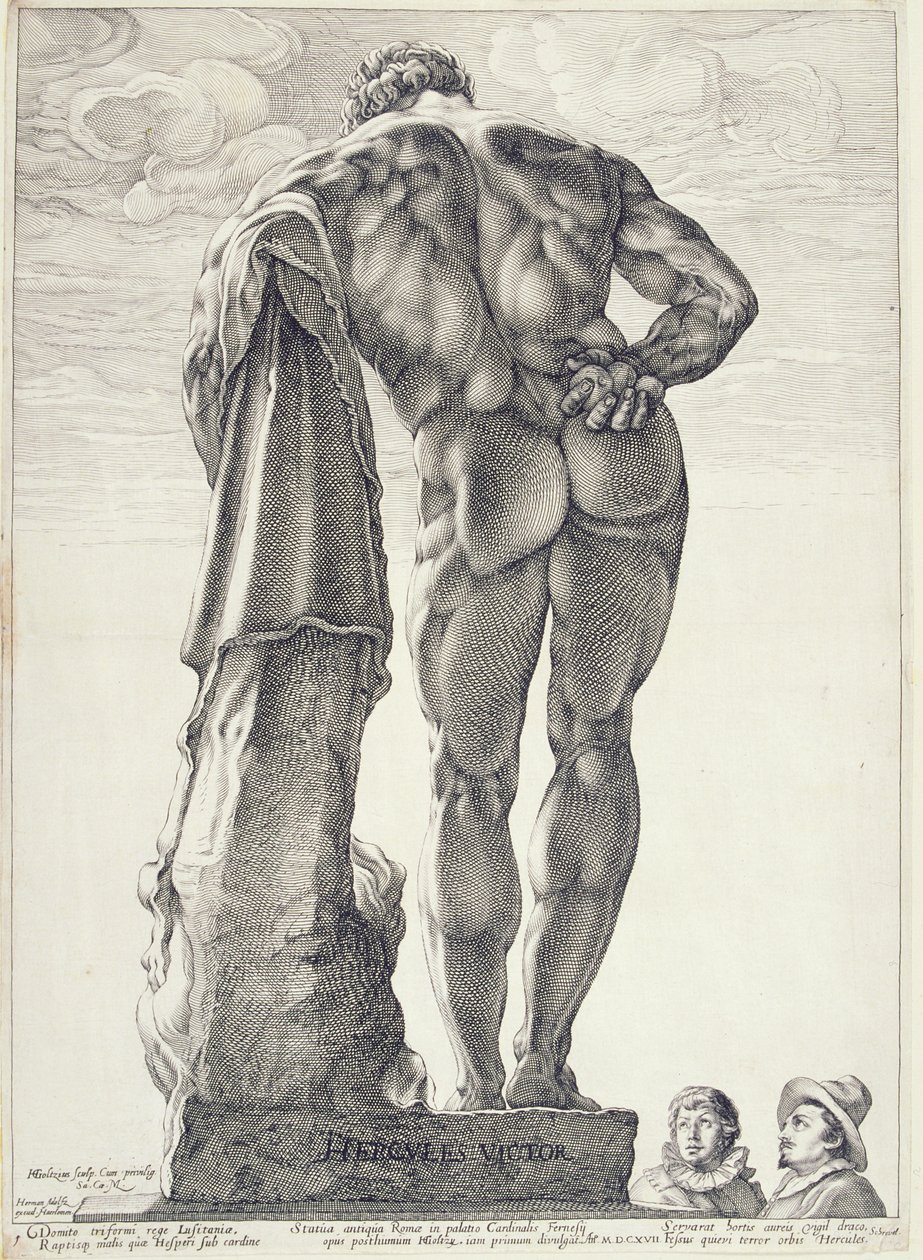 The Farnese Hercules ، 1592 بواسطة هندريك جولتزيوس