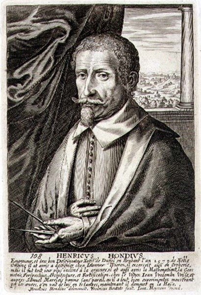 بورتريه ذاتي ، اللوحة 108 من سلسلة صور لفنانين ، نقشها فريدريك بوتاتس الثاني (ص 1643-1676) (نقش) بواسطة هندريك الأول (بعد) هونديوس