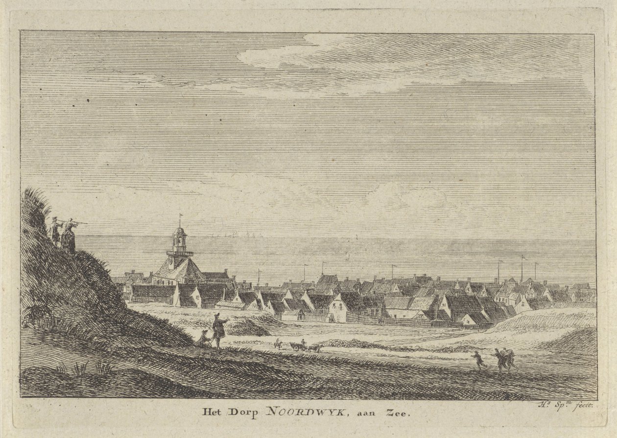منظر لـ Noordwijk aan Zee قرية Noordwijk aan Zee (العنوان على الكائن) بواسطة هندريك سبيلمان