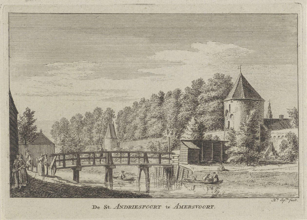 منظر لنهر Sint Andriespoort في Amersfoort The St. Andriespoort في أمرسفورت (العنوان على الجسم) بواسطة هندريك سبيلمان
