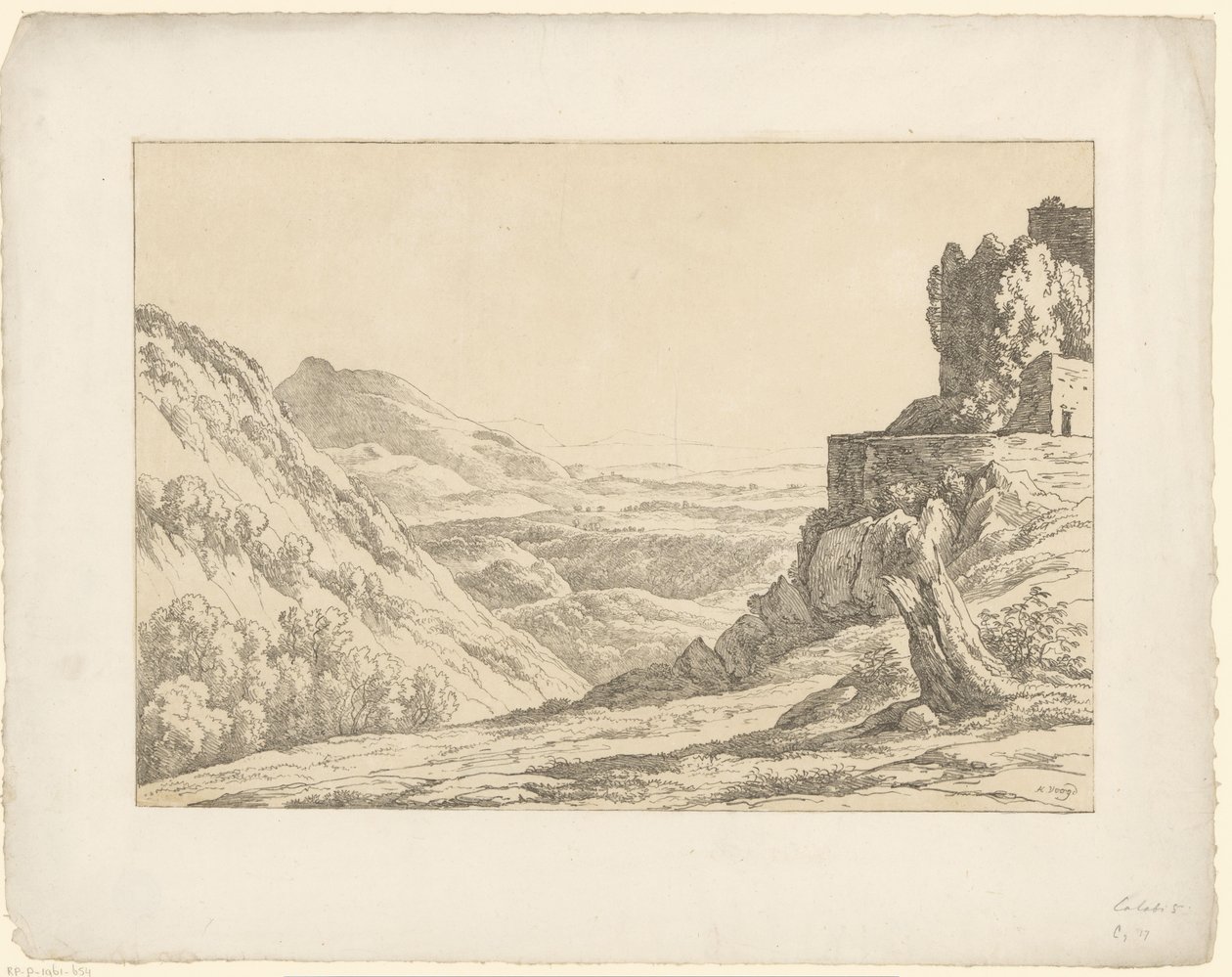 الخراب مع منظر Tentamina Lithographica (عنوان السلسلة) المناظر الطبيعية الإيطالية (عنوان السلسلة) بواسطة هنريك فوغد