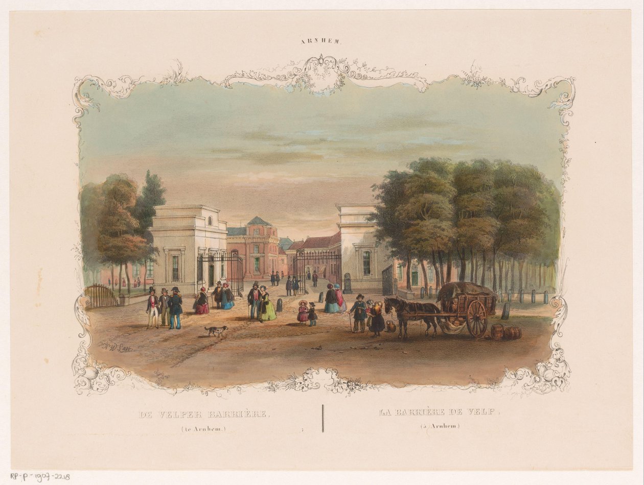 منظر لجدار فيلبير في أرنهيم The Velper Barrière (في أرنهيم) (العنوان على الكائن) Arnhem (عنوان المسلسل على الكائن) بواسطة هندريك فيلهلموس الأخير