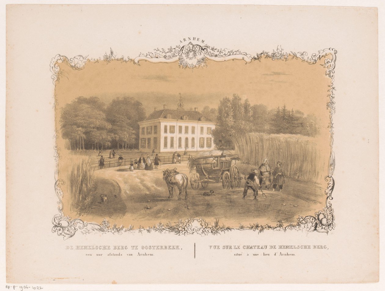 منظر لمنزل ومنزل Hemelse Berg في Oosterbeek الجبل السماوي في Oosterbeek ، على بعد ساعة من Arnhem (العنوان على الكائن) Arnhem (عنوان المسلسل على الكائن) بواسطة هندريك فيلهلموس الأخير