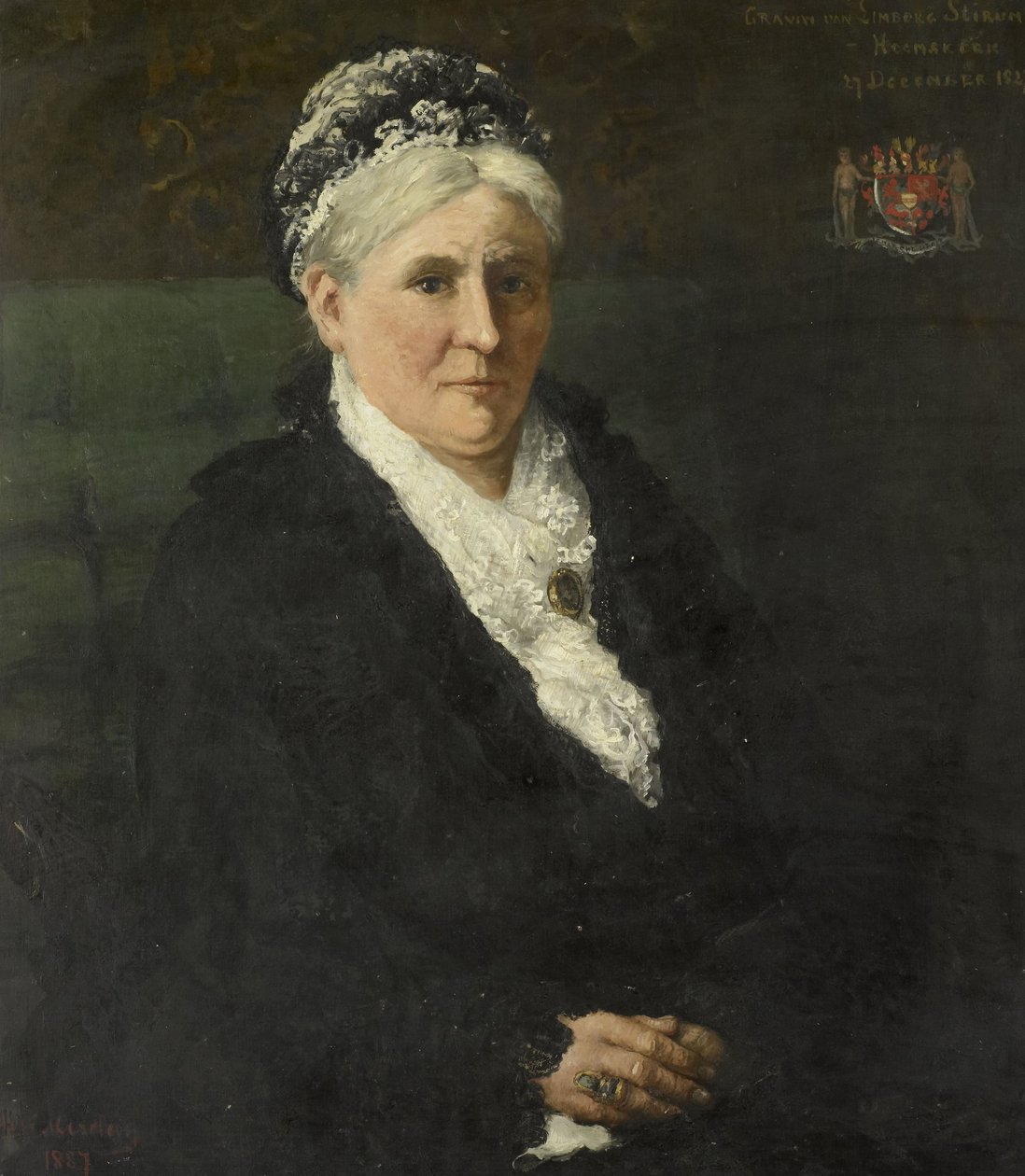 ماريا هيرمينا هيمسكرك (1827-1908). زوجة مينو ديفيد جراف فان ليمبورغ ستيروم بواسطة هندريك ويليم مسداج