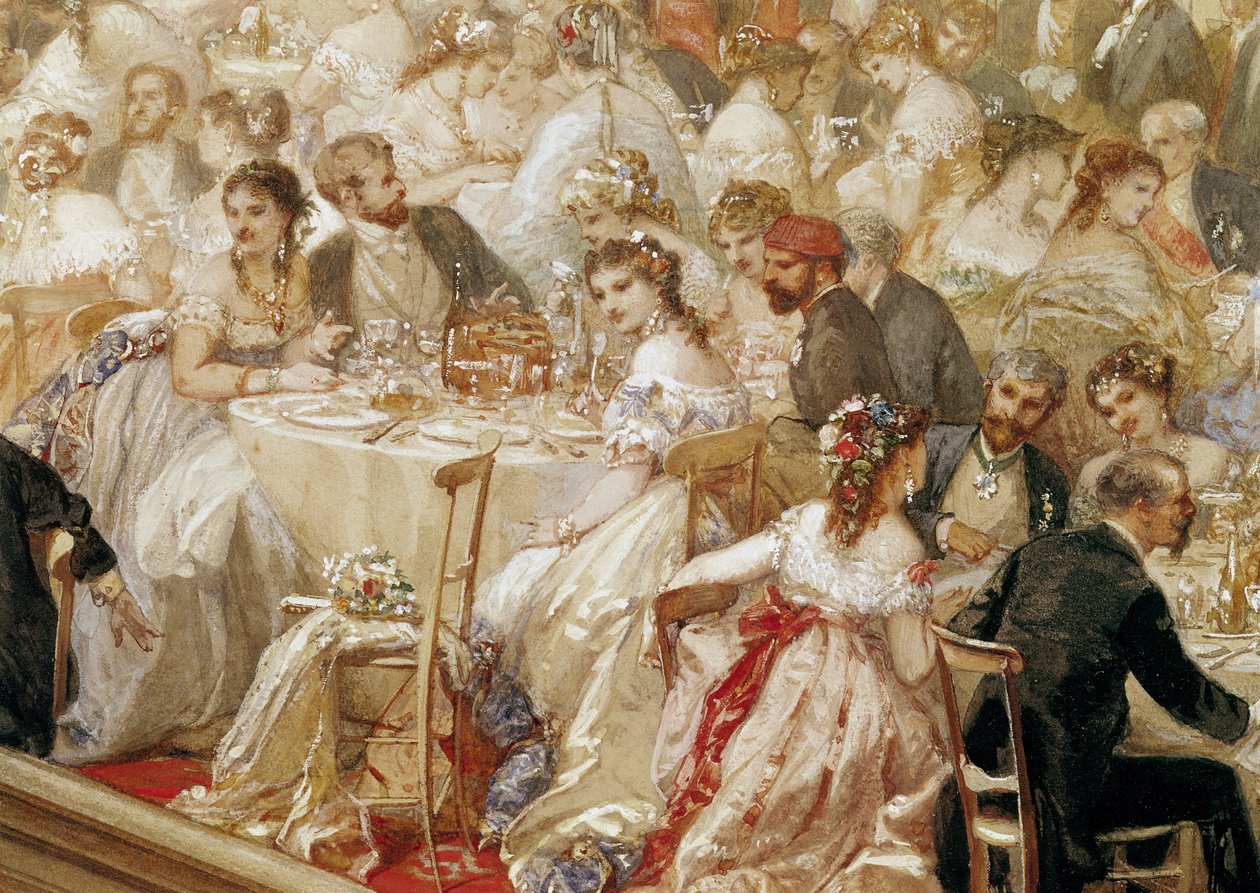 عشاء في التويلري 1867 (تفاصيل 182992) بواسطة هنري بارون