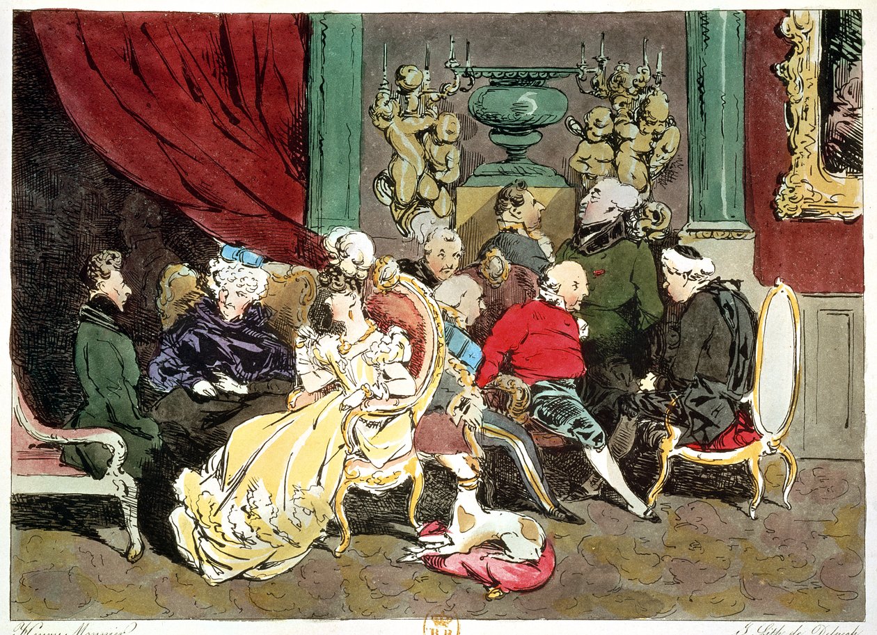 Le Faubourg Saint-Germain ، نقشها Delpech ، 1828 بواسطة هنري بونافنتشر منير