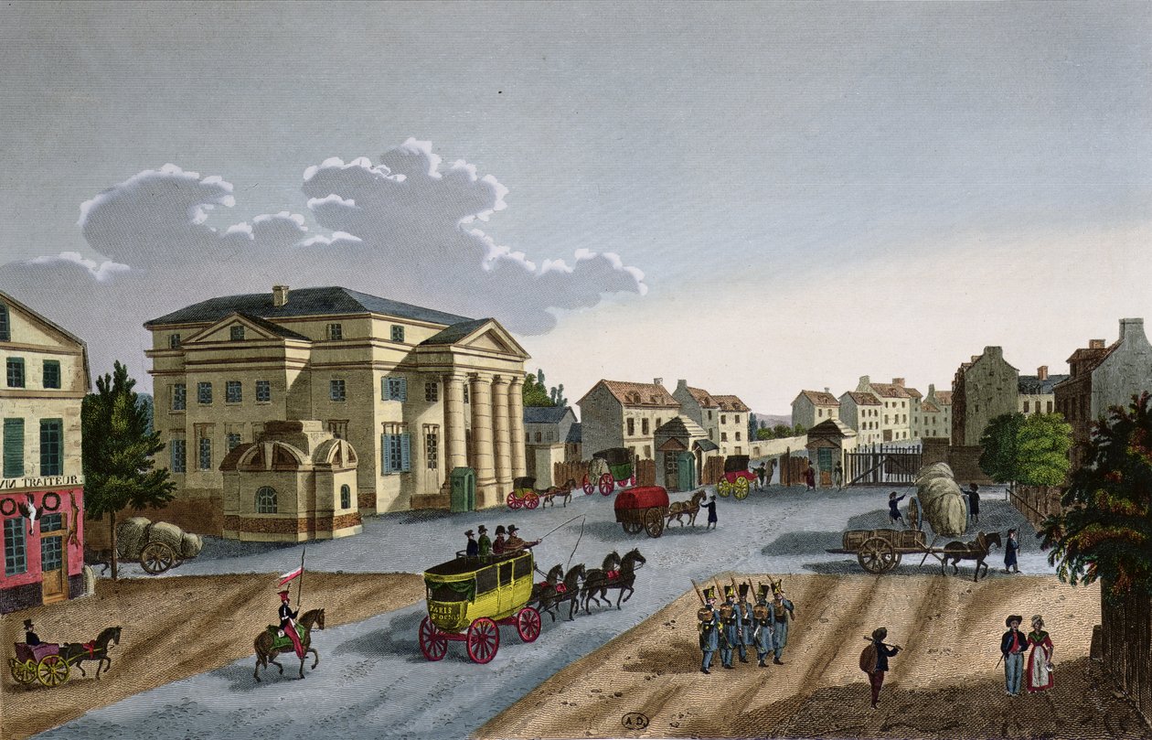 The Barriere Saint Denis ، c.1815-20 (نقش الألوان) بواسطة Henri Courvoisier-Voisin