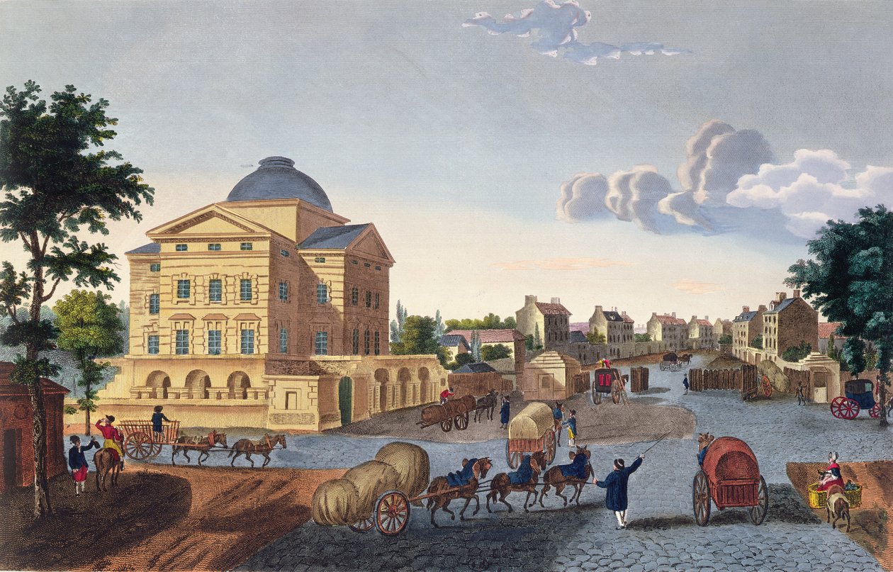 Barriere du Roule، c.1815-20 (نقش الألوان) بواسطة Henri Courvoisier-Voisin