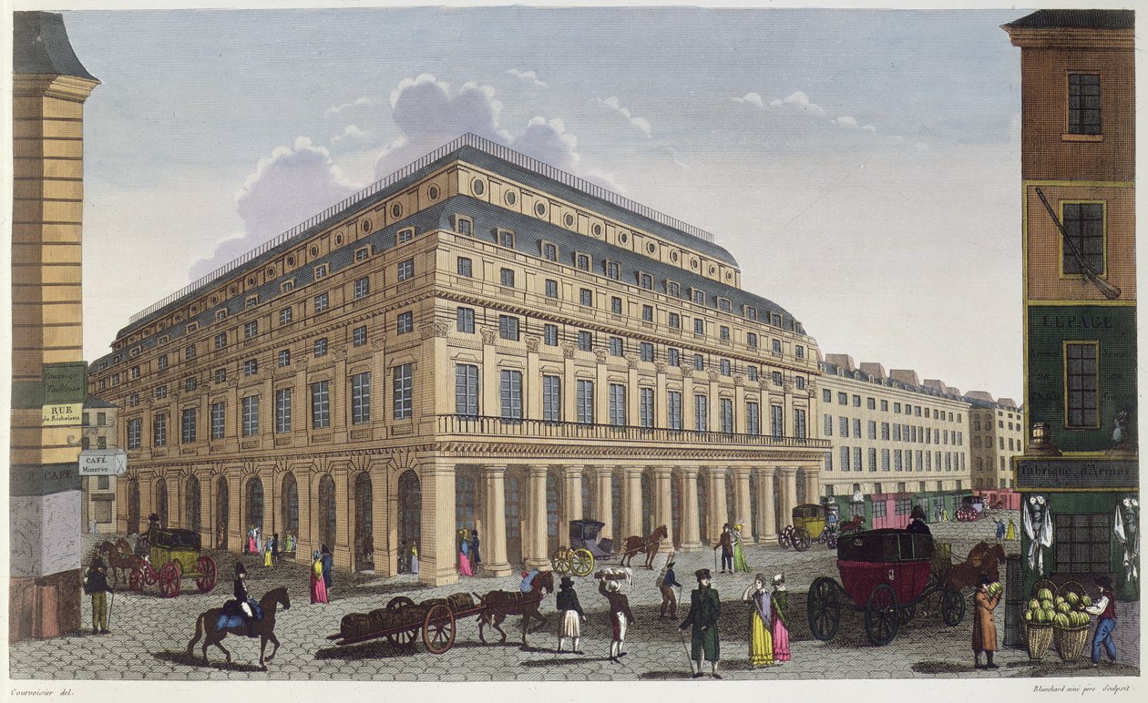 Le Theatre Française (Comedie Francaise) c.1815-20 (نقش الألوان) بواسطة Henri Courvoisier-Voisin