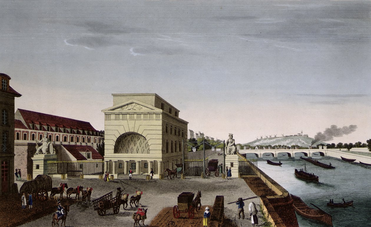 The Barriere de Passy، c.1815-20 (نقش الألوان) بواسطة Henri Courvoisier-Voisin