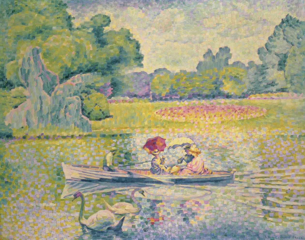 النزهة في Bois de Boulogne ، ج .1906 بواسطة هنري إدمون كروس