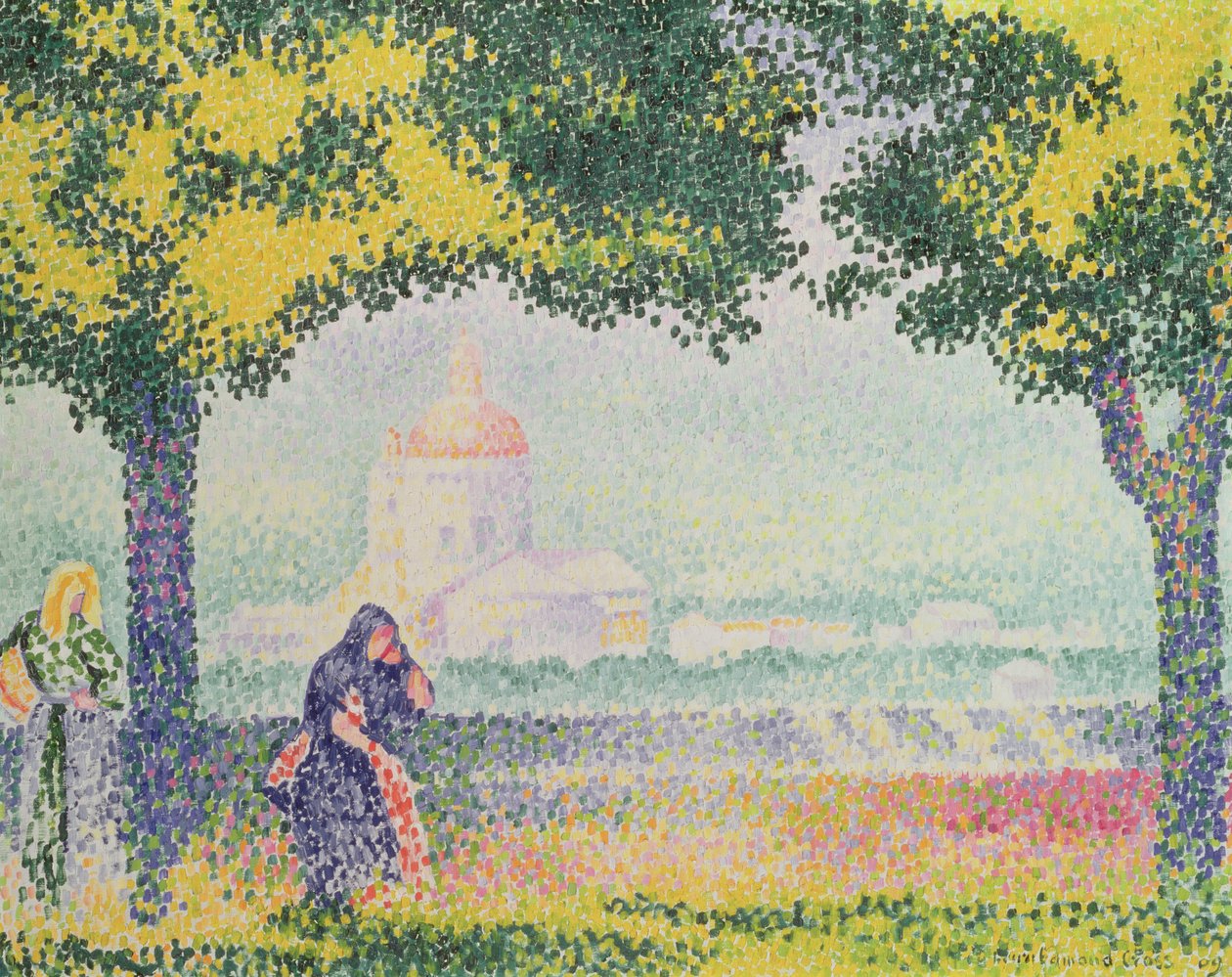 منظر لكنيسة سانتا ماريا ديجلي أنجيلي ، بالقرب من أسيزي ، 1909 بواسطة هنري إدمون كروس