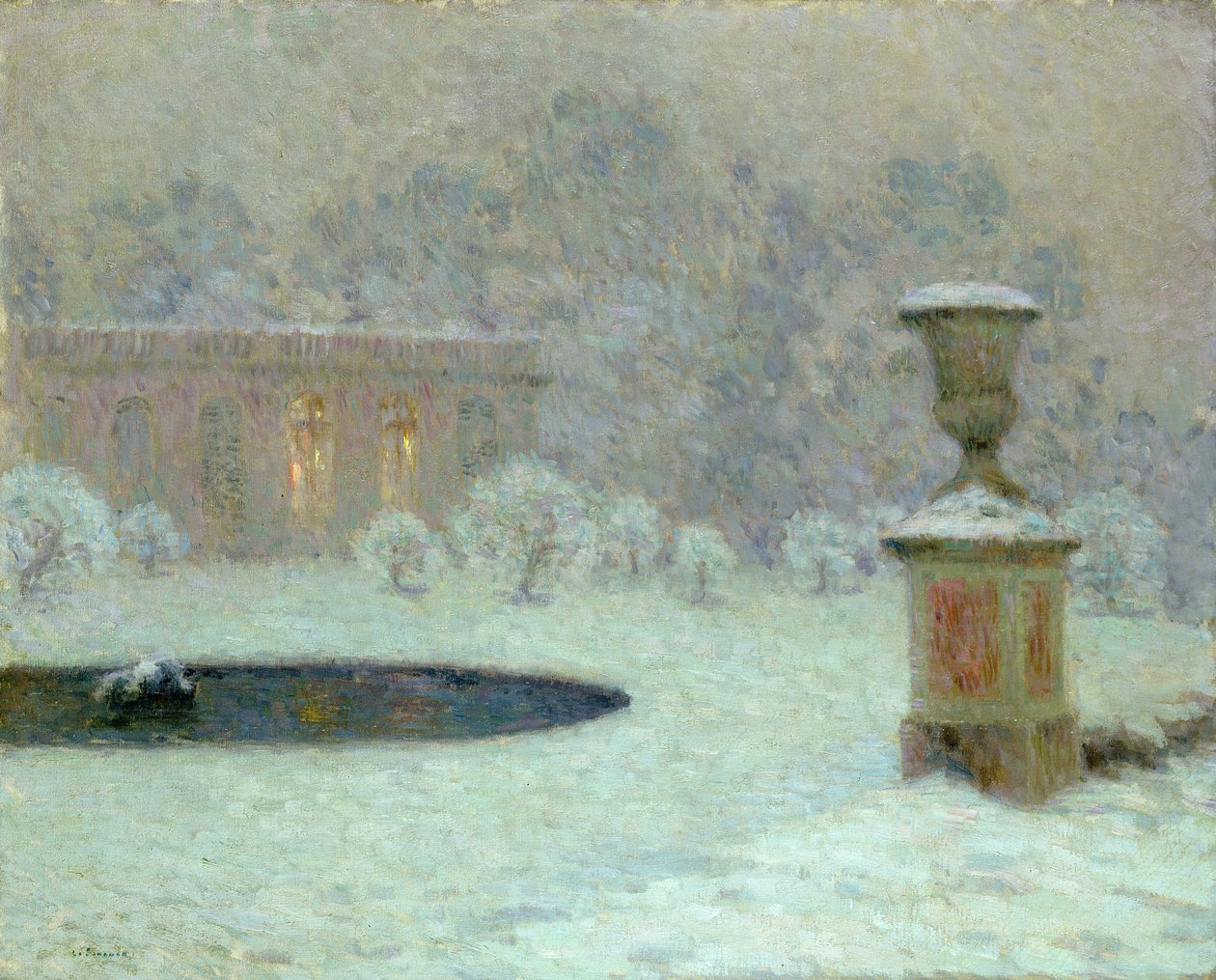 The Trianon Under Snow ، c.1905 بواسطة هنري يوجين أوغسطين لو سيدانر