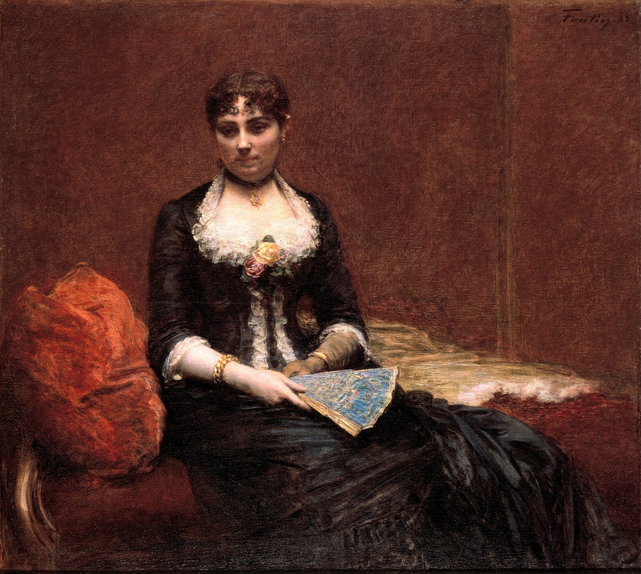 صورة مدام ليون مايتر (صورة مدام ليون مايتر) بواسطة Ignace Henri Jean Fantin Latour