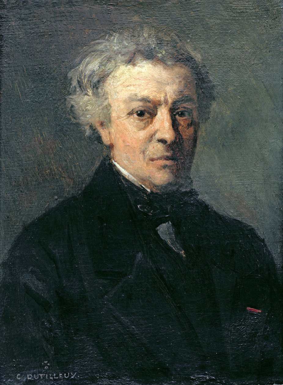 صورة لكاميل كوروت (1796-1875) c.1863 بواسطة هنري جوزيف كونستانت Dutilleux