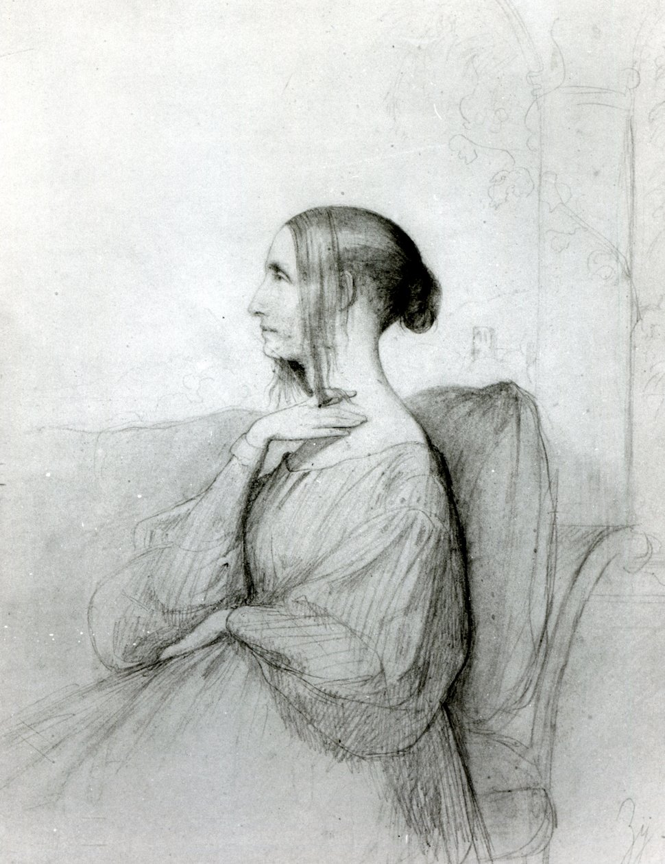 صورة ماري داجولت (1805-76) بواسطة هنري ليمان