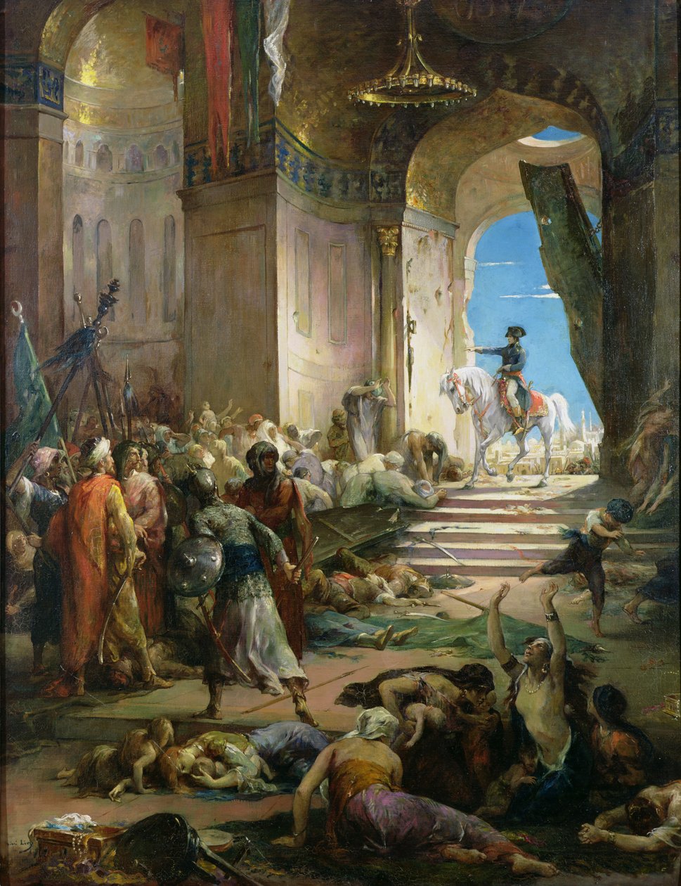 نابليون بونابرت (1769-1821) في الجامع الكبير بالقاهرة بواسطة هنري ليوبولد ليفي