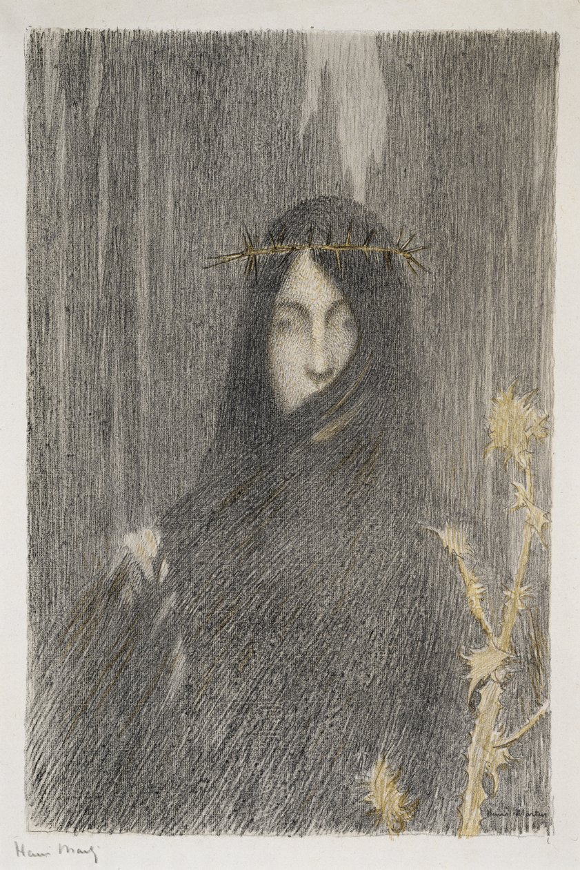 Tete de femme (رأس امرأة) ، 1897 (الطباعة الحجرية بالألوان) بواسطة هنري مارتن