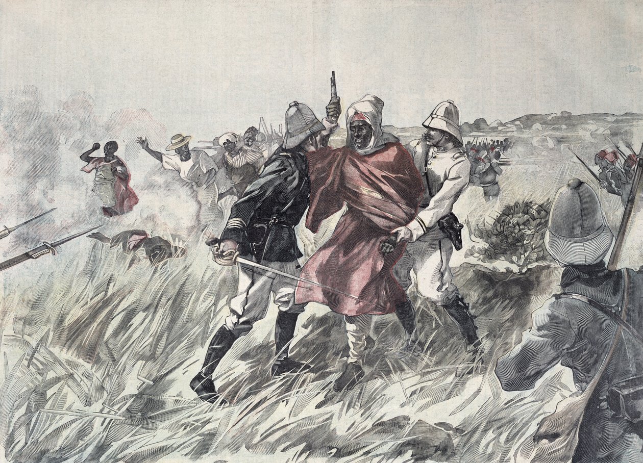 القبض على توري ساموري (1835-1900) بواسطة الملازم جاكين بالقرب من غويليمو في عام 1898 ، من "لو بيتيت جورنال" ، 30 أكتوبر 1898 بواسطة هنري ماير