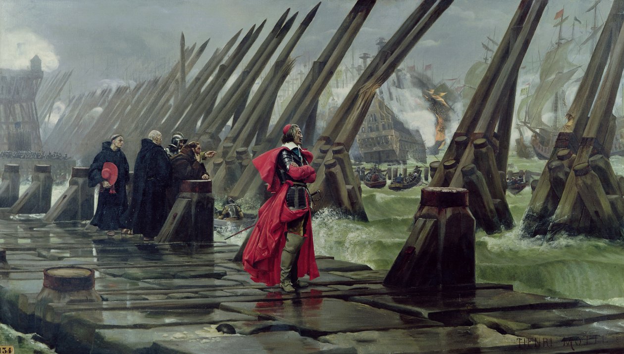 Richelieu (1585-1642) على جدار البحر في لاروشيل ، 1881 (انظر أيضًا 307586) بواسطة هنري بول موت
