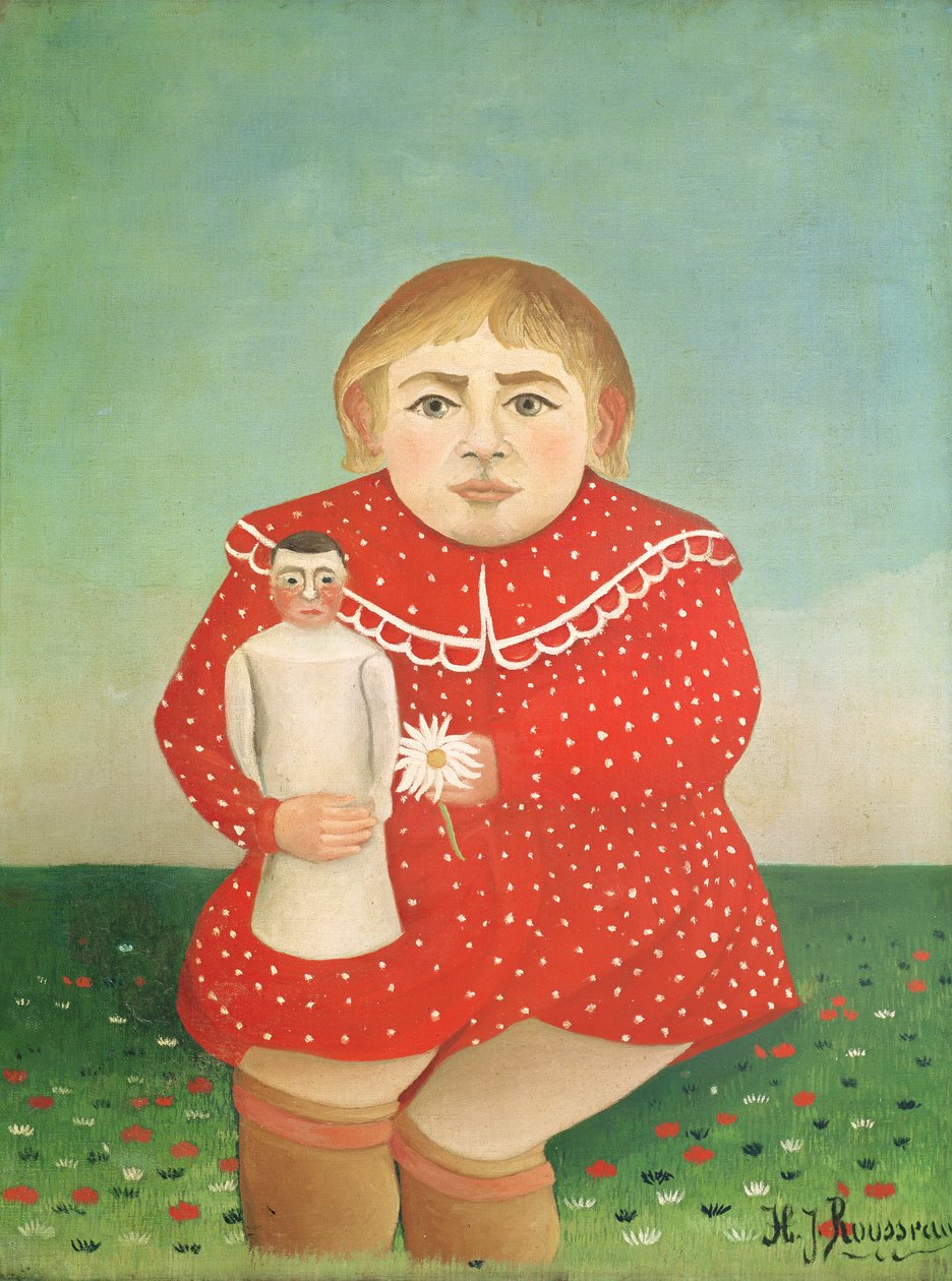 الفتاة بدمية c.1892 أو c.1904-05 بواسطة هنري روسو