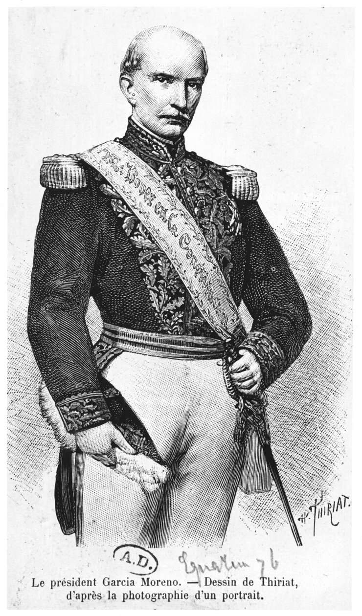 غابرييل جارسيا مورينو (1821-1875) رئيس الإكوادور بواسطة هنري تيريات