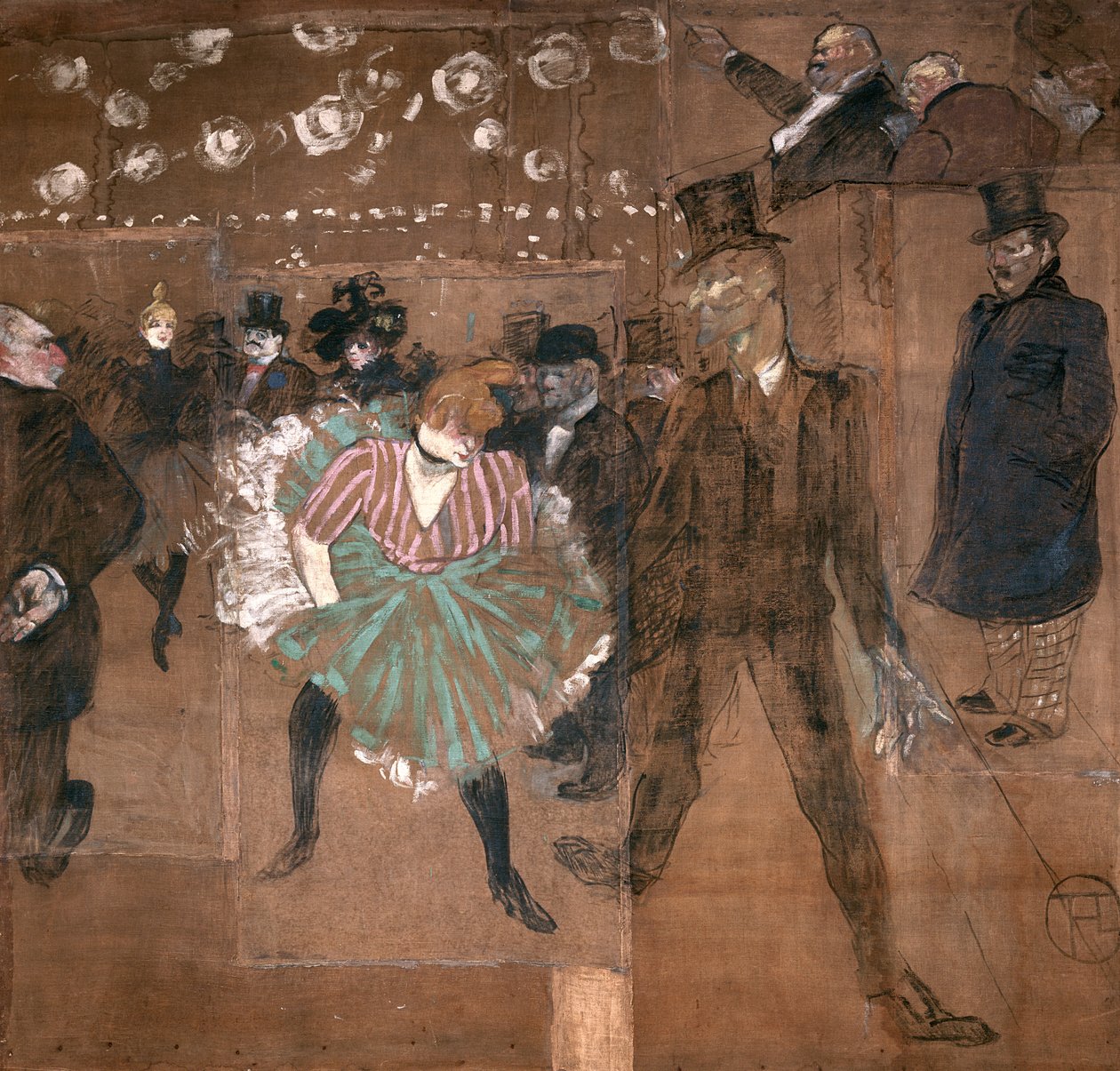 الرقص في Moulin Rouge: La Goulue (1870-1927) و Valentin le Desosse (1843-1907) 1895 بواسطة هنري دي تولوز لوتريك