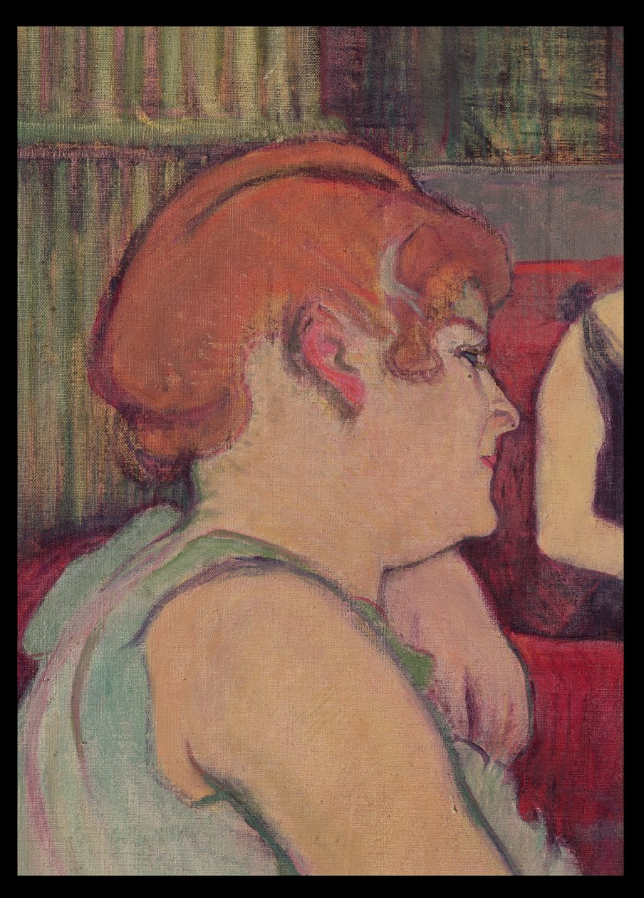 في الصالون في شارع دي مولينز ، تفاصيل إحدى النساء ، 1894 (فحم وزيت) بواسطة هنري دي تولوز لوتريك