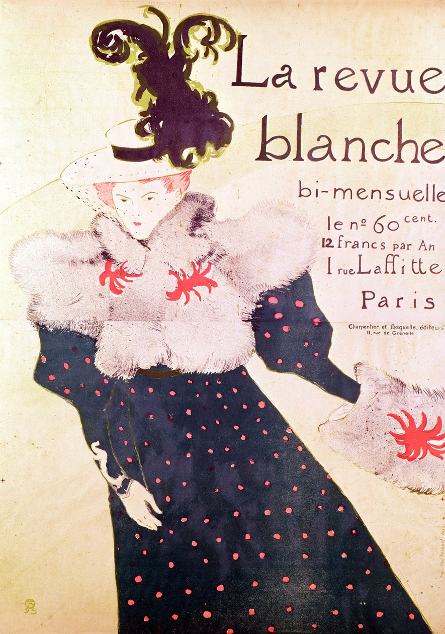 إعلان ملصق "La Revue Blanche" ، 1895 بواسطة هنري دي تولوز لوتريك