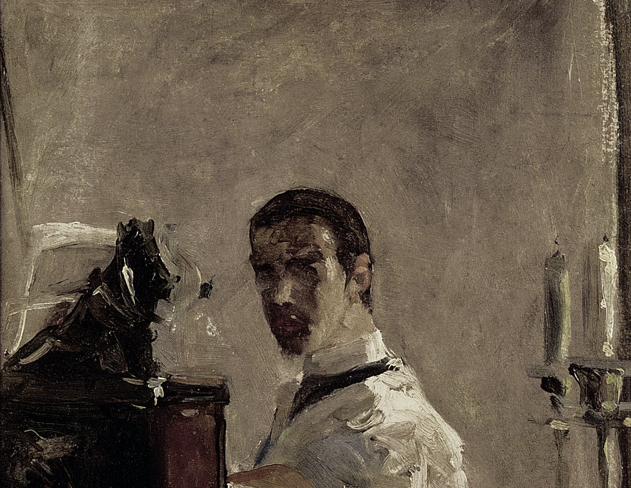 بورتريه ذاتي ، 1880 (تفاصيل 37178) بواسطة هنري دي تولوز لوتريك