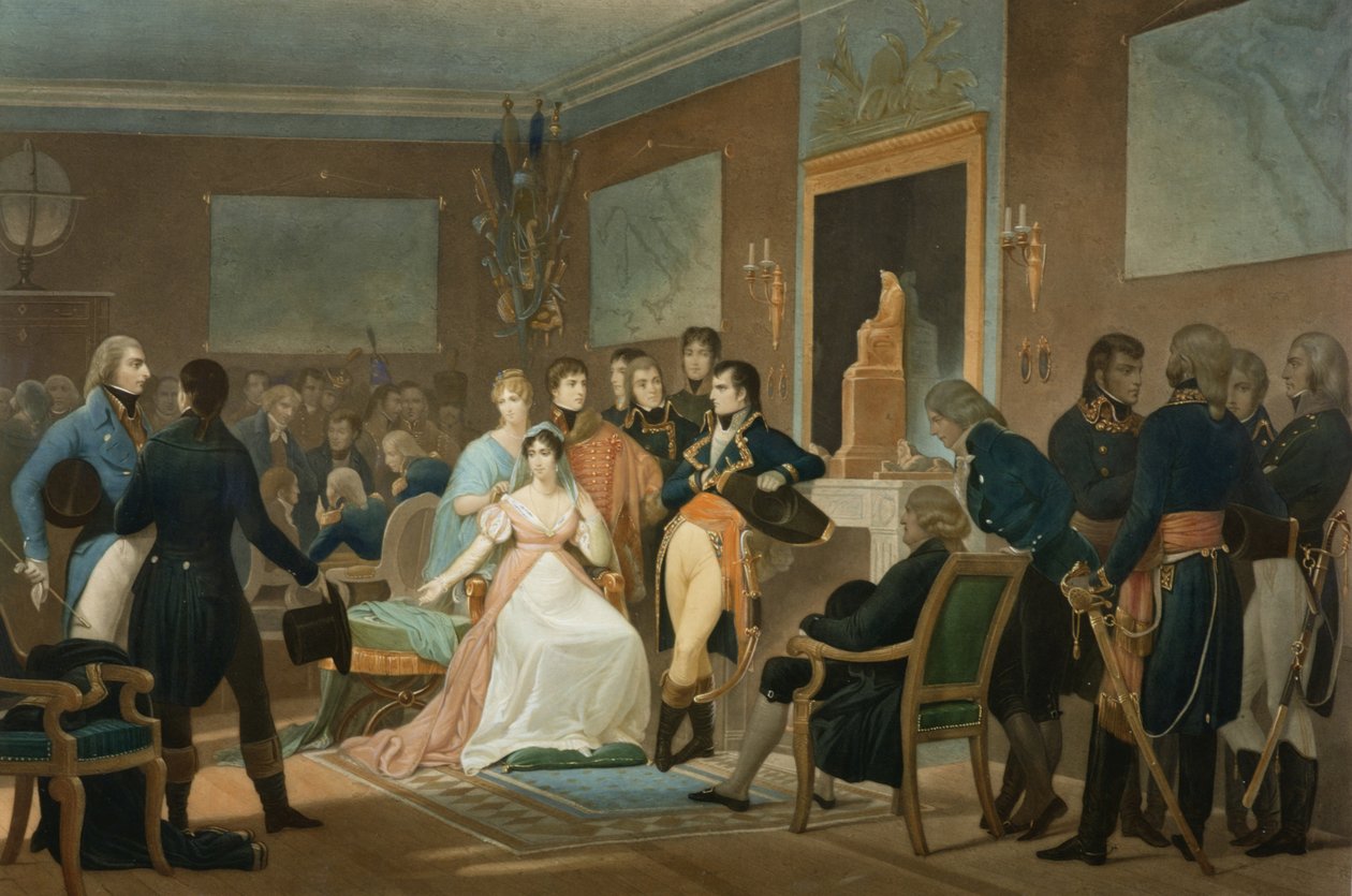 صباح الثامن عشر من برومير (9 نوفمبر) 1799 ، منقوش بواسطة جان بيير ماري جازيت (1788-1871) 1851 (أكواتينت) بواسطة هنري فريدريك شوبن