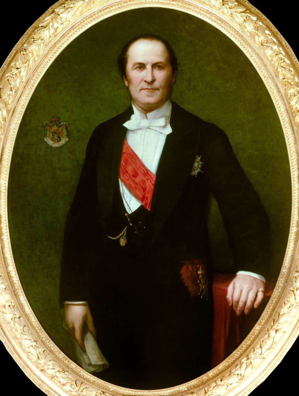 صورة للبارون يوجين جورج هوسمان ، بريفت باريس (1809-1891) "كان مصدر أعمال التجديد العظيمة لمدينة باريس في ظل الإمبراطورية الثانية. تفاصيل لوحة هنري ليمان (كارل إرنست (إرنست) رودولف هاينريش سالم ديت بواسطة هنري ليمان