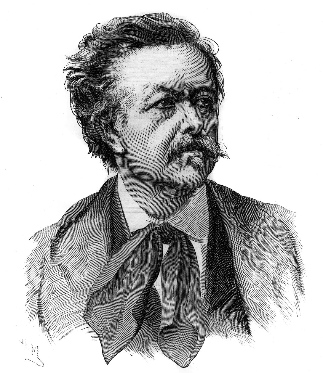 صورة لإميل جيجولت دي لا بيدوليير (1812-1883) كاتب وصحفي ومترجم فرنسي - نقش بعد رسم هنري ماير بواسطة هنري (بعد) ماير