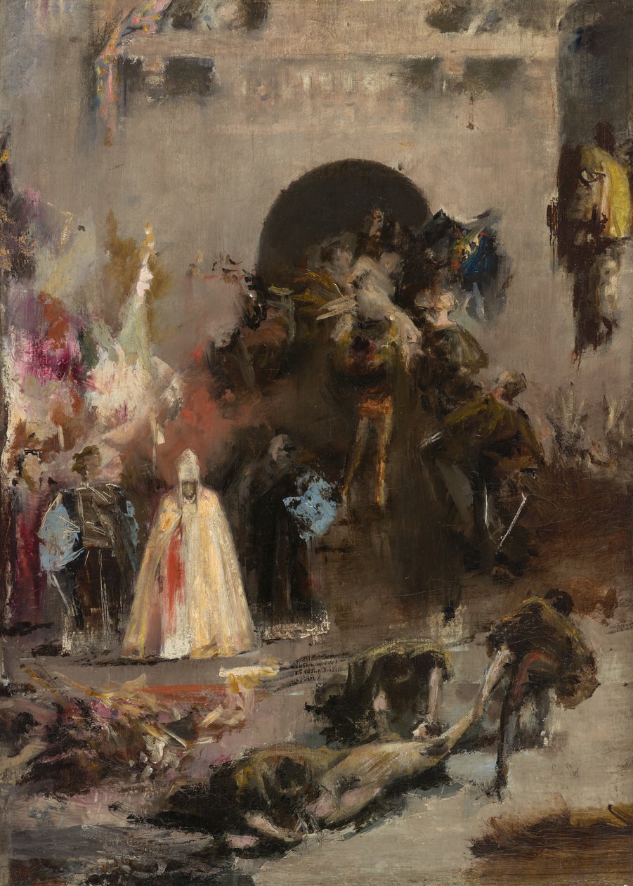 مشهد من محاكم التفتيش الإسبانية ، c.1868-70 بواسطة هنري الكسندر جورج ريجنو