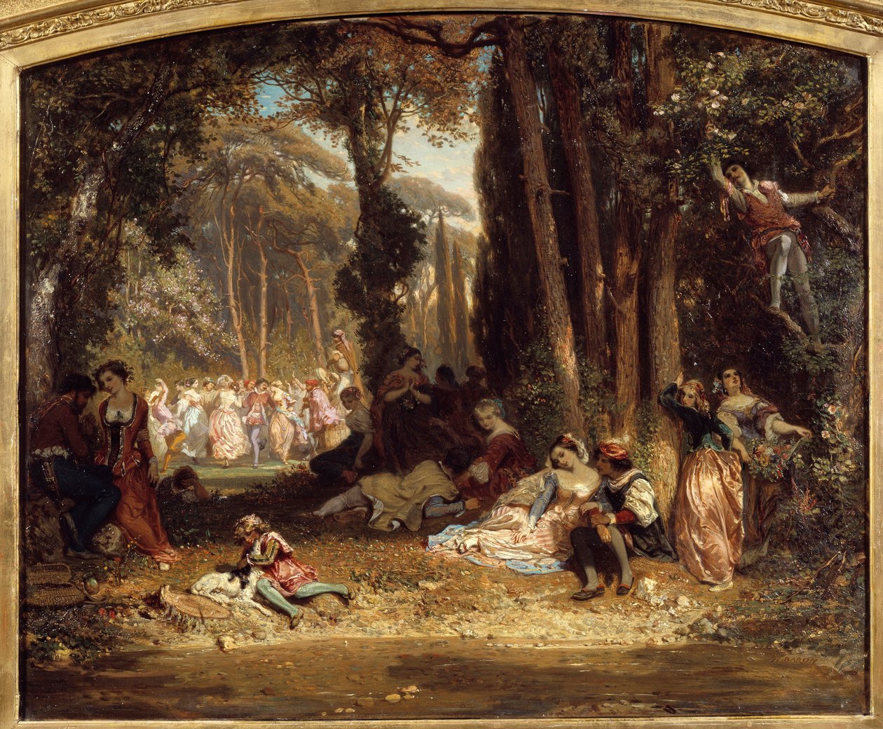 عيد الربيع في توسكانا. لوحة هنري بارون (1816-1885) بواسطة هنري بارون