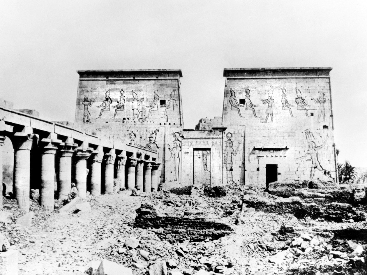 معبد إيزيس ، فيلة ، النوبة ، مصر ، 1887 بواسطة جورج هنري بشارد