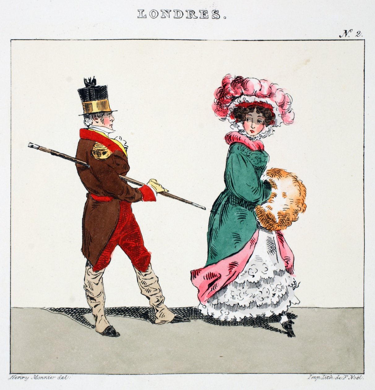 رسم توضيحي من "Londres" بقلم هنري مونير ، الحانة. باريس ، c.1828 (ليثو ملون) بواسطة هنري بونافنتشر منير