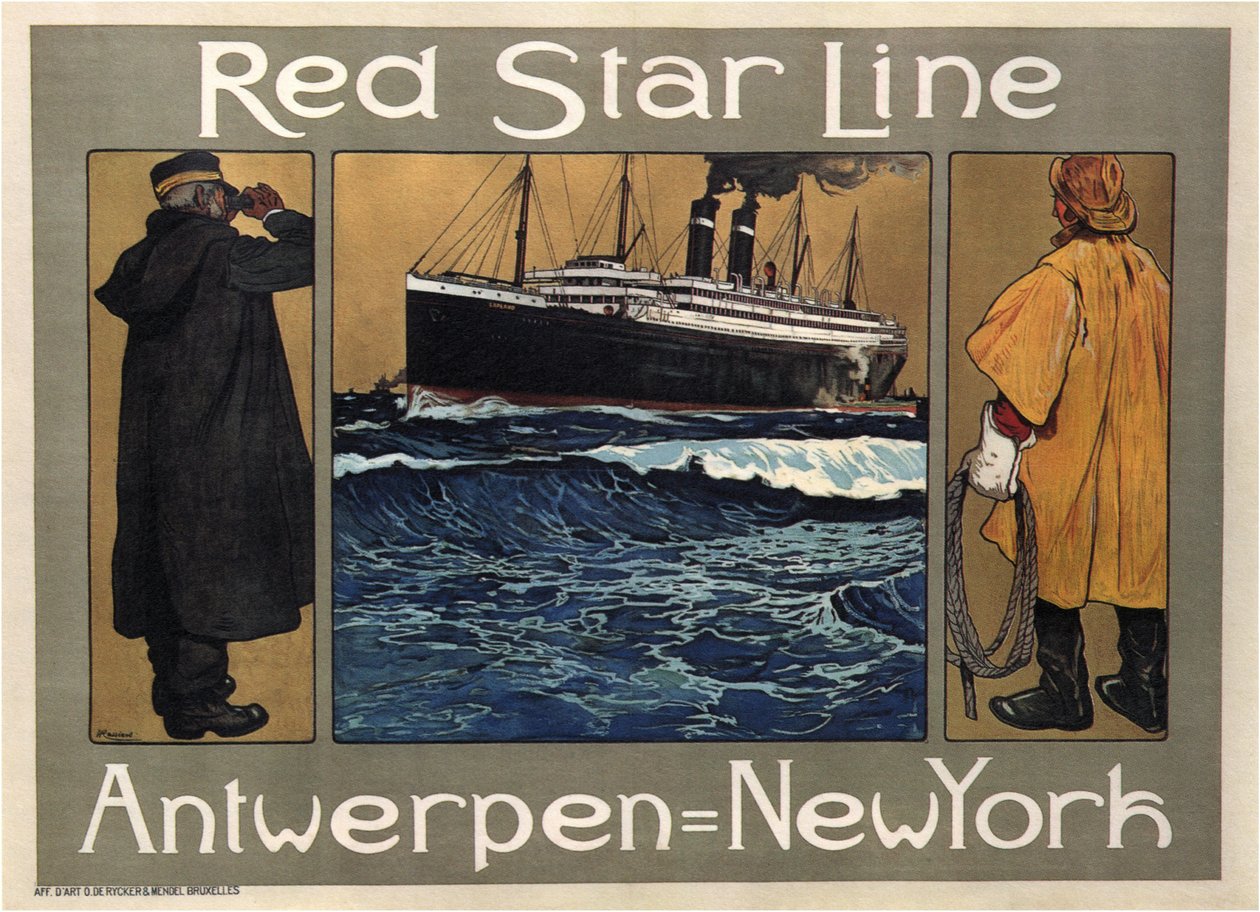 ريد ستار لاين ، 1908 بواسطة هنري كاسيريس
