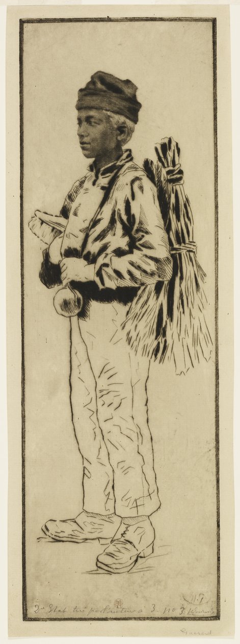 La ramoneur (The Chimney Sweep) ، c.1890 (الحفر والنقطة الجافة) بواسطة هنري تشارلز جيرار
